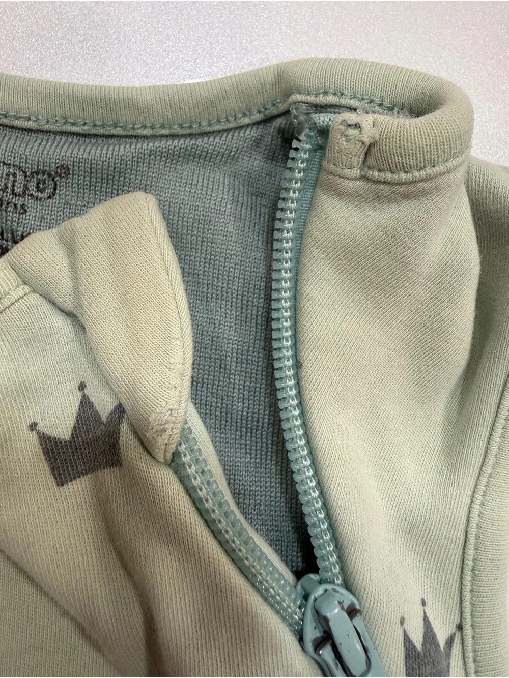 Woolino Crown Patterned Merino Wool Sleep Sack 6-18 months